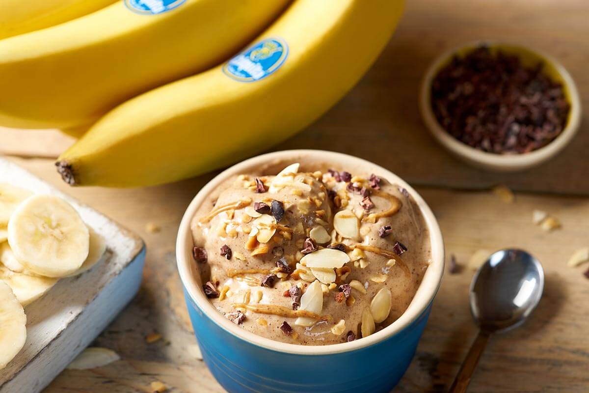 Chocolate Almond Butter Banana Ice Cream