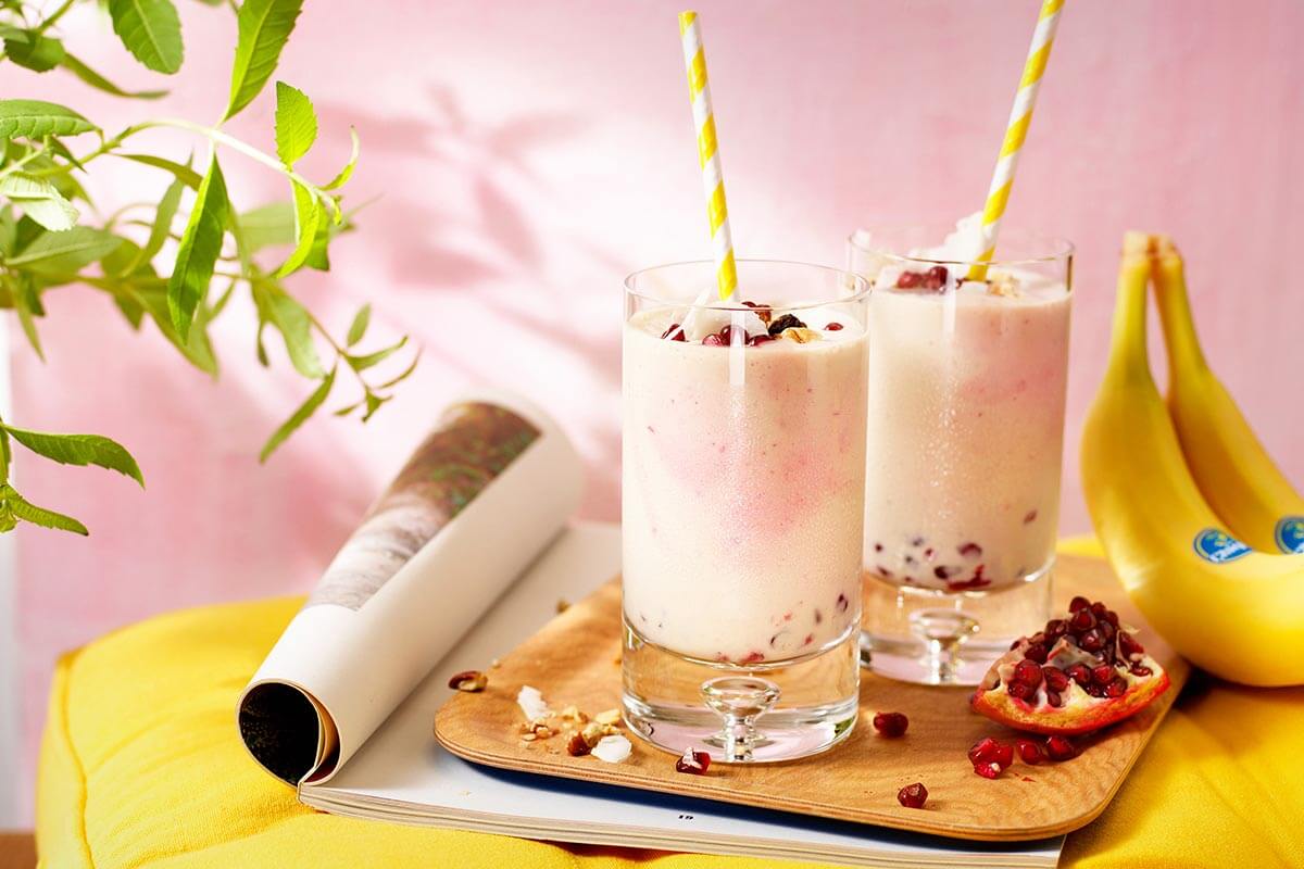 Healthy Chiquita Banana Pomegranate Smoothie