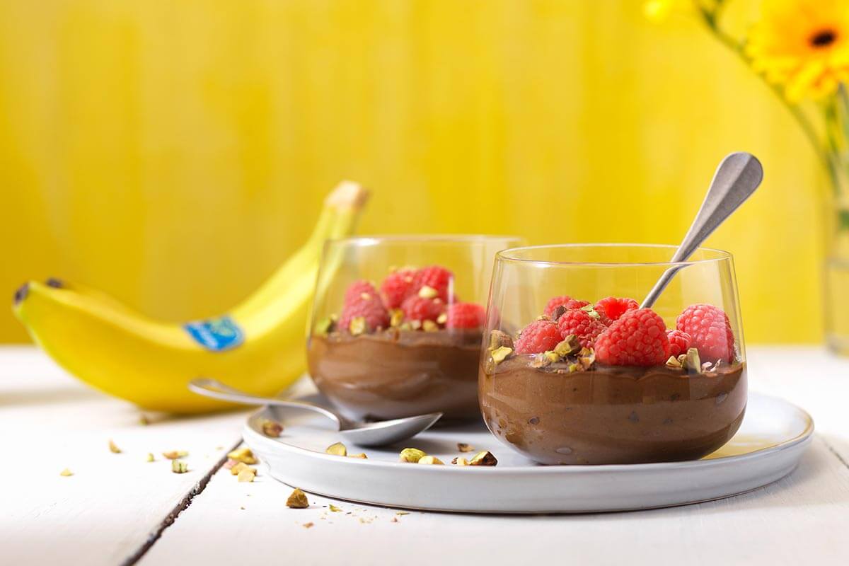 Sugar-free chocolate Chiquita banana mousse