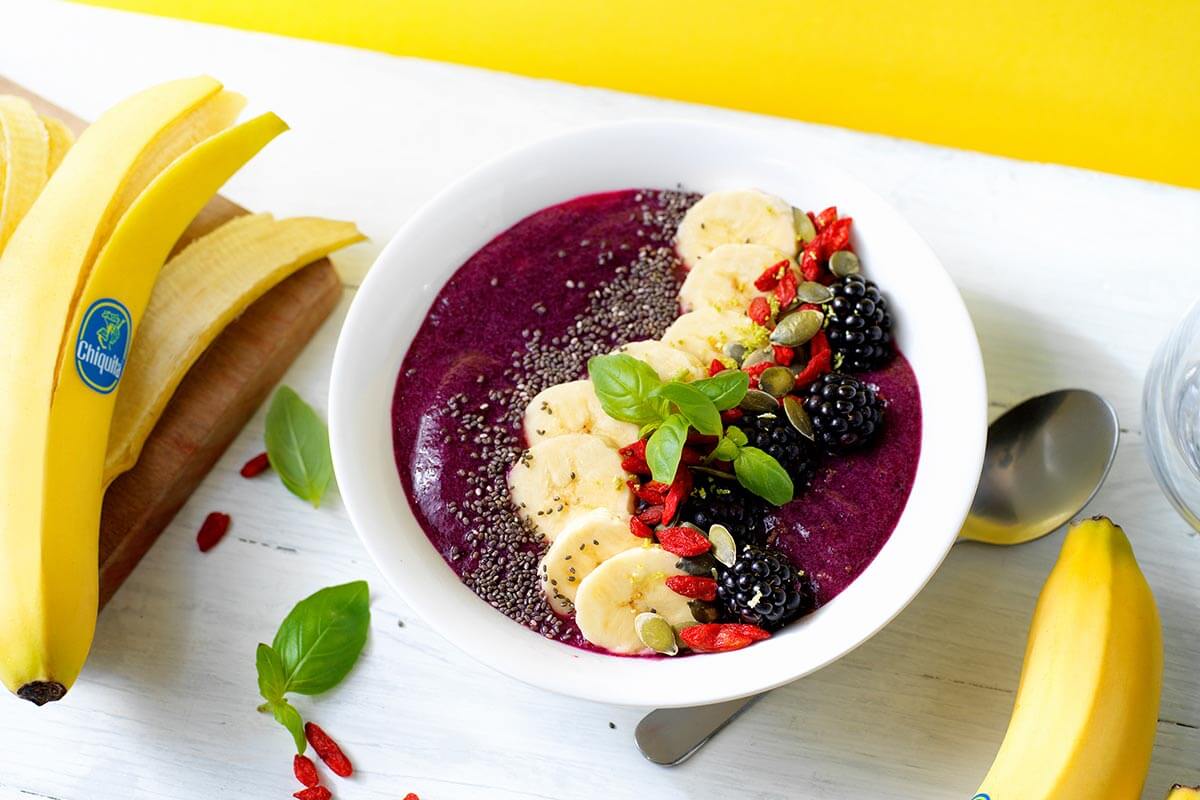 Vegan Chiquita Banana and Beet Smoothie Bowl