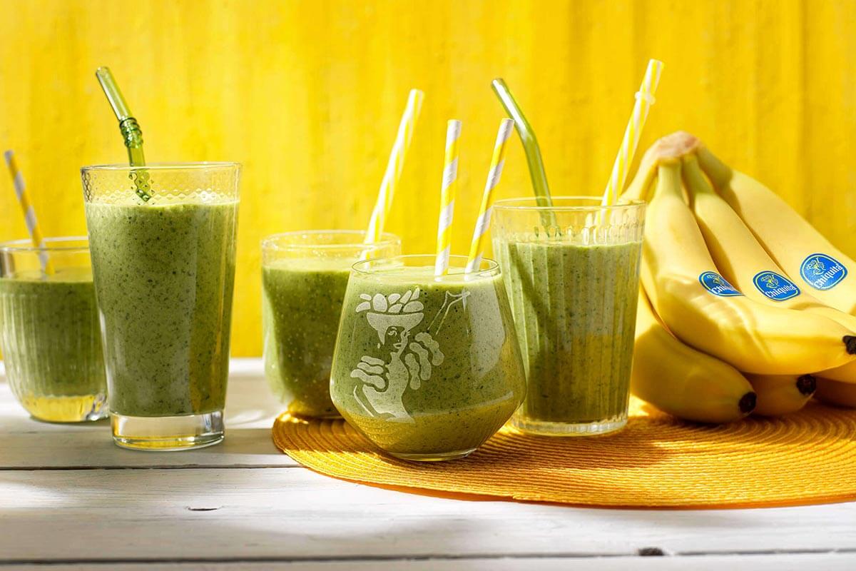 Healthy spinach and Chiquita banana smoothie