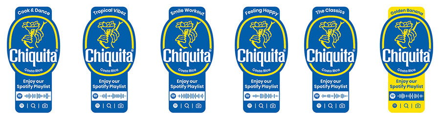 5 Playlists Chiquita Spotify Banana Stickers