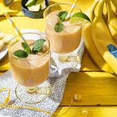 Tropical Chiquita banana smoothie with yogurt