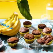 Vegan Chiquita banana chocolate muffins