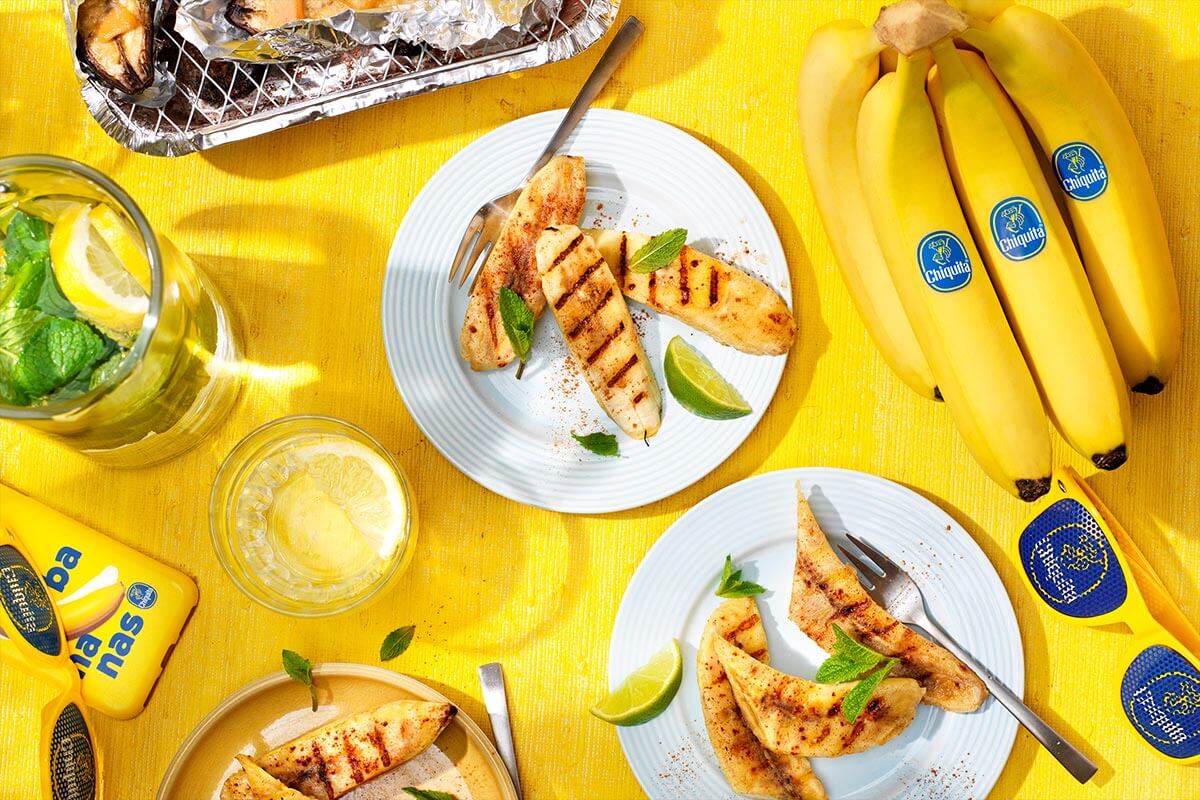 Cinnamon grilled Chiquita bananas BBQ