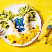 Chiquita Banana Palmtree with Kiwi and Mango