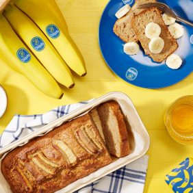 Wholegrain banana bread for Dash diet by Chiquita