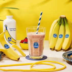 Workout banana & berries protein smoothie by Chiquita
