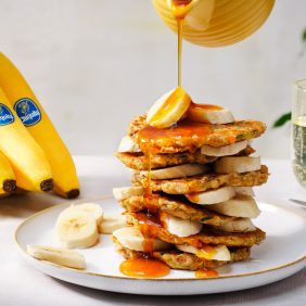 Left-over’ banana, zucchini and carrot pancakes