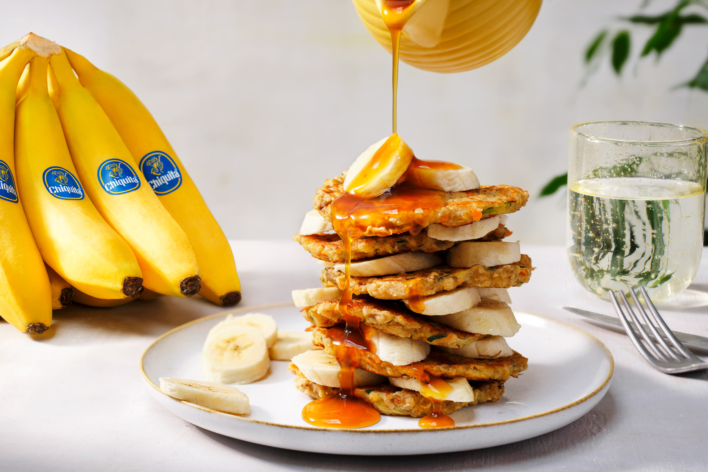 Left-over’ banana, zucchini and carrot pancakes